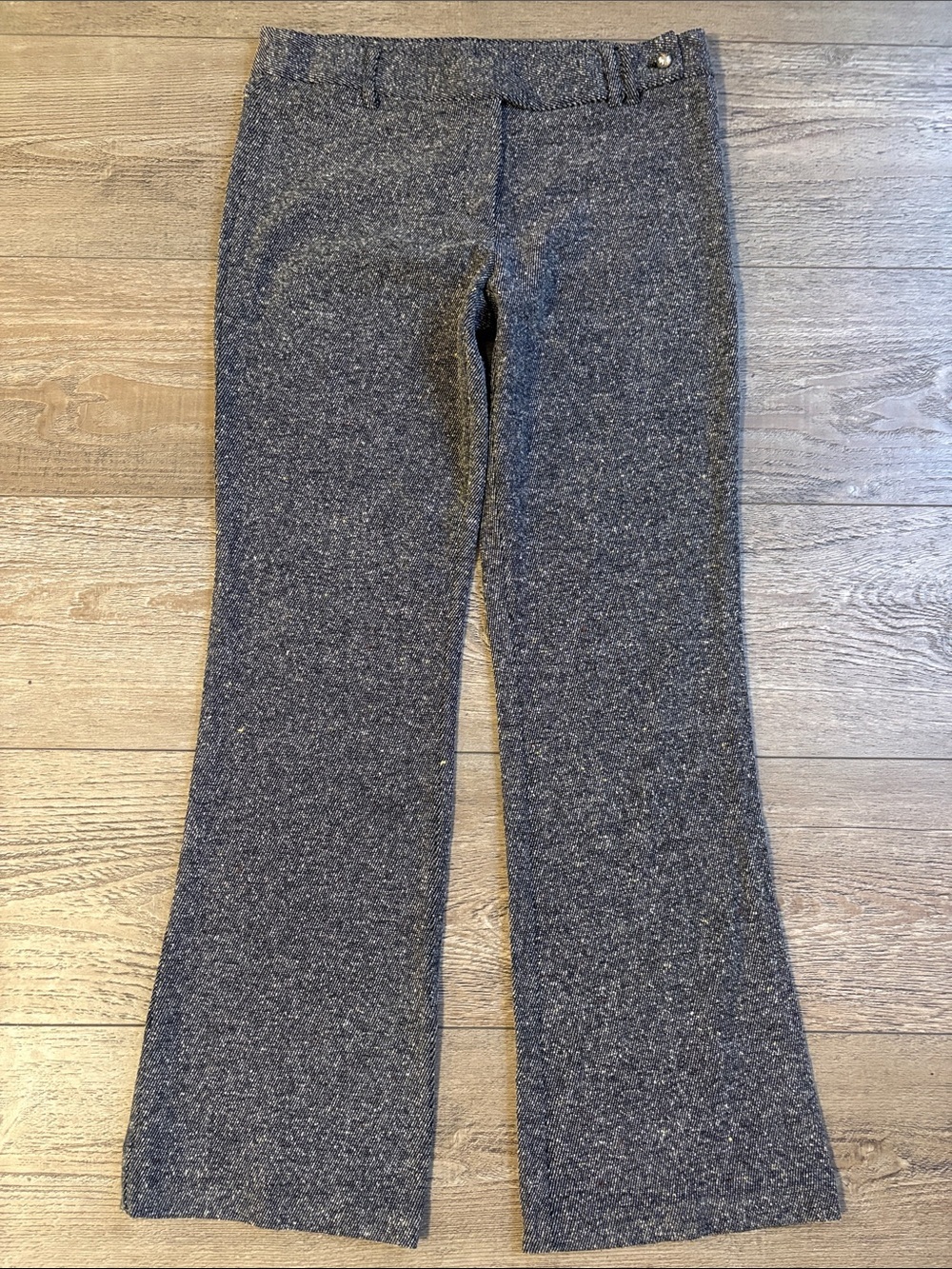 Vintage 90s Y2K XOXO Tweed Mid Rise Bootcut Trouser Pant Office Siren Size 11/12